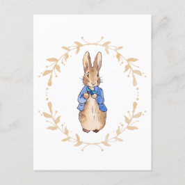 青い蝶を抱えているウサギのピーター ポストカード