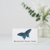 青い蝶イラストレーション 名刺 (スタンド正面)