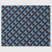 青い蝶ギフトの包装紙 ラッピングペーパー (フラット)