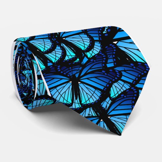 青い蝶タイ ネクタイ (ロール)