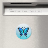 青い蝶パーソナライズされたの名前 マグネット (インサイチュ (食洗機))