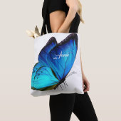 青い蝶パーソナライズされた類 トートバッグ (クローズアップ)