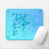 青い蝶マウスパッド マウスパッド (マウス)