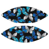 青い蝶モルフォとダークシームレスパターン アメリカンフットボール (パネル)