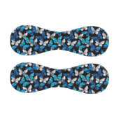 青い蝶モルフォとダークシームレスパターン 野球ボール (パネル)