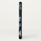 青い蝶モルフォとダークシームレスパターン Case-Mate iPhoneケース (裏面/左)