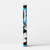 青い蝶モルフォとダークシームレスパターン Case-Mate iPhoneケース (裏面 / 左)