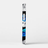 青い蝶モルフォとダークシームレスパターン Case-Mate iPhoneケース (裏面 / 右)