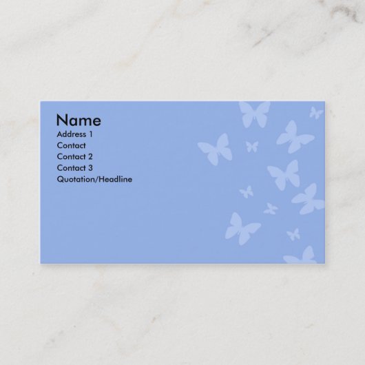 青い蝶名刺 名刺 (正面)