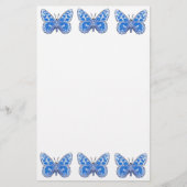 青い蝶文房具 便箋 (正面)