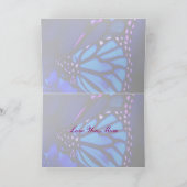 青い蝶母の日カード カード (内部)