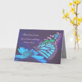 青い蝶母の日カード カード (黄色い花)