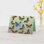 青い蝶線維筋痛症 あなたのことを想って カード (黄色い花)