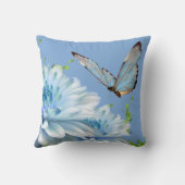 青い蝶装飾用クッション クッション (裏面)