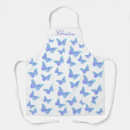 青い蝶 エプロン
