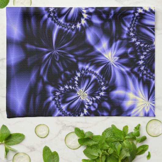 青い蝶 キッチンタオル (折り畳み)