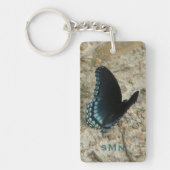 青い蝶 キーホルダー (正面)