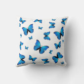 青い蝶 クッション (裏面)