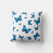 青い蝶 クッション (正面)