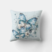 青い蝶 クッション (裏面)