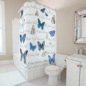 青い蝶 シャワーカーテン (インサイチュ)