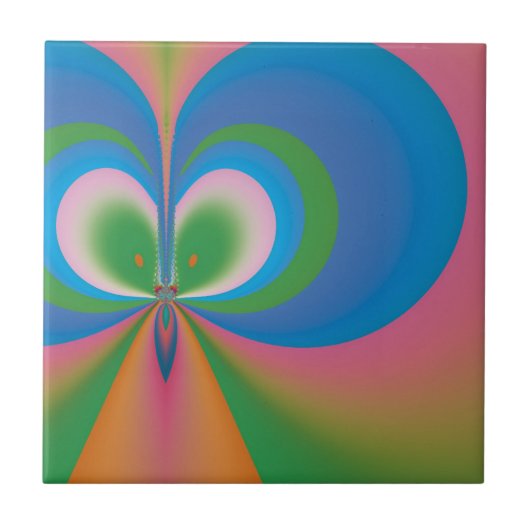 青い蝶 タイル (正面)