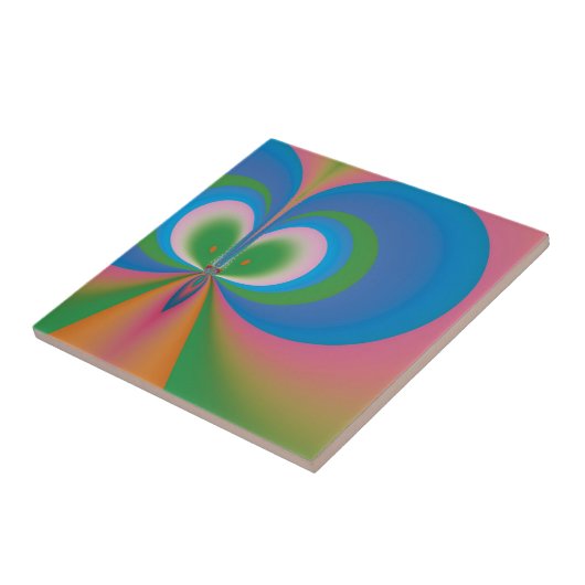 青い蝶 タイル (側面)