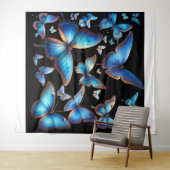 青い蝶 タペストリー (インサイチュ(横))