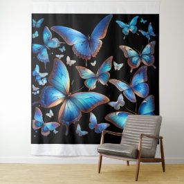 青い蝶 タペストリー