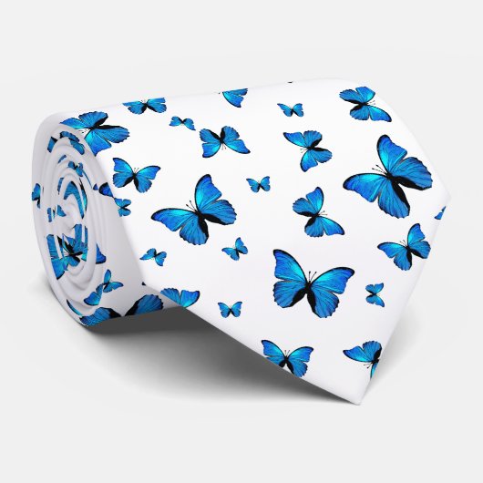 青い蝶 ネクタイ (ロール)
