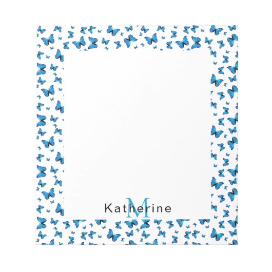 青い蝶 ノートパッド (正面)