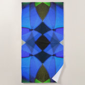 青い蝶 ビーチタオル (正面)