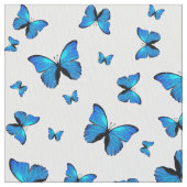 青い蝶 ファブリック (クローズアップ)