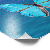 青い蝶 フォトプリント            (角)