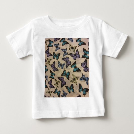青い蝶 ベビーTシャツ (正面)