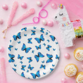 青い蝶 ペーパープレート (パーティー)