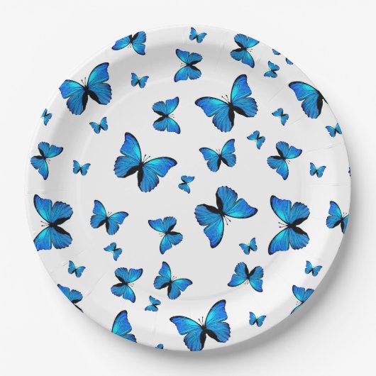 青い蝶 ペーパープレート (正面)