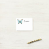 青い蝶 ポストイット (デスク上)