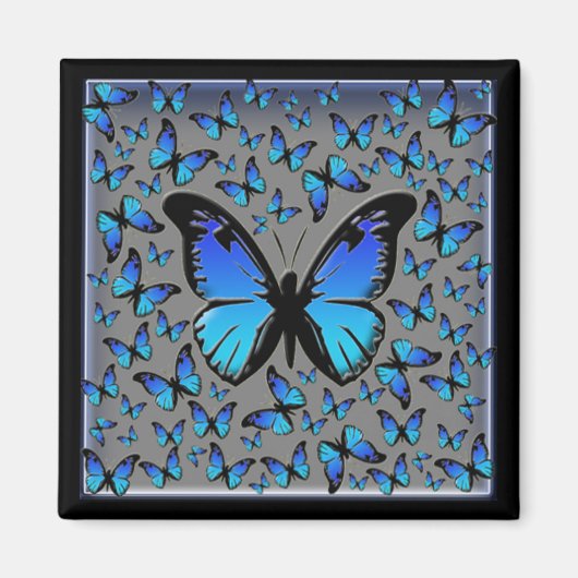 青い蝶 マグネット (正面)