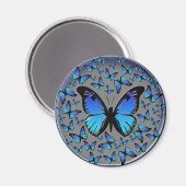 青い蝶 マグネット (正面/裏面)
