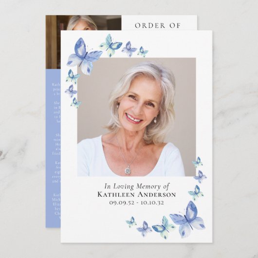 青い蝶 |メモリアル プログラム (正面/裏面)