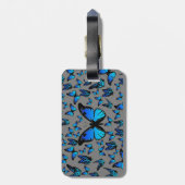 青い蝶 ラゲッジタグ (裏面縦)