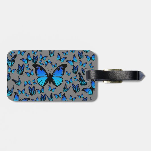 青い蝶 ラゲッジタグ (裏面横)