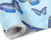 青い蝶 ラッピングペーパー (ロールコーナー)