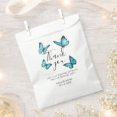 青い蝶。ロマン結婚ティックの感謝 フェイバーバッグ (クリップ留めされた状態)