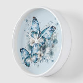 青い蝶 壁時計 (傾斜)