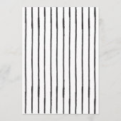 青い蝶。白黒ストライプ メニュー (裏面)