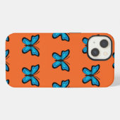 青い蝶 iPhoneケース (裏面横)