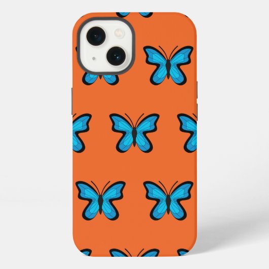 青い蝶 iPhoneケース (裏面)