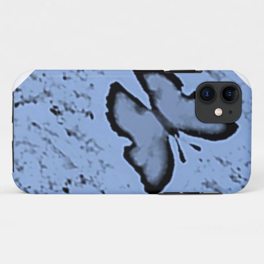 青い蝶iPhone 5の箱 Case-Mate iPhoneケース (裏面(横))